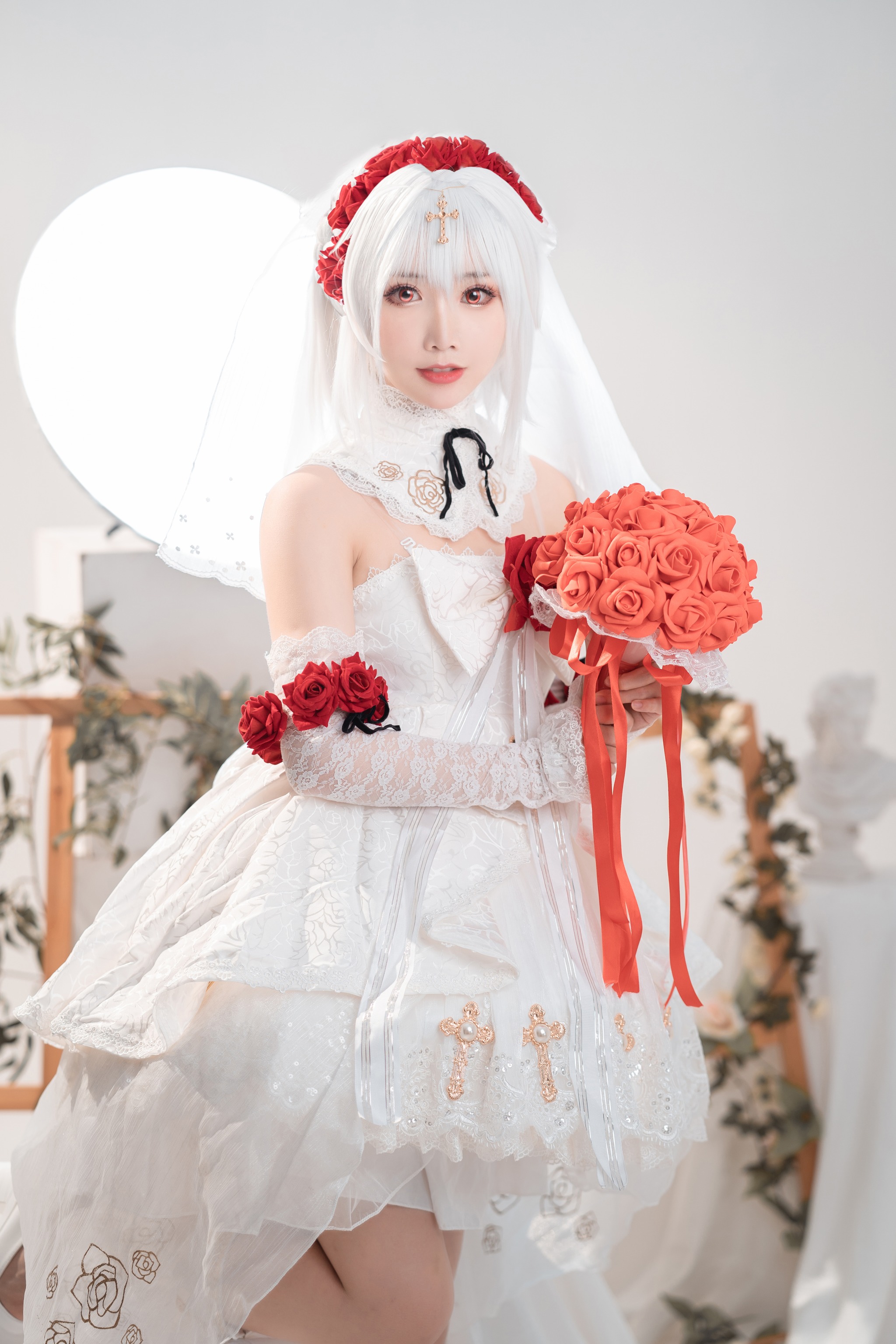 图片[1]-面饼仙儿 – NO.089 Coser面饼仙儿 德丽莎婚纱 [13P]-XikXak